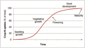 annual plant nutrient demand curve
