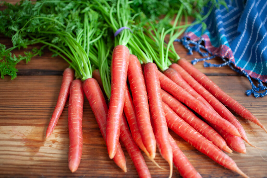 ‘Limited edition’ red bunch carrots offered by Cal-Organic Farms